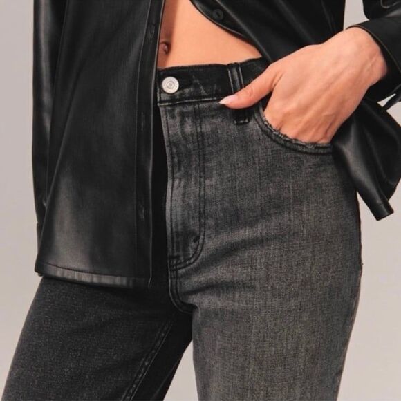 Abercrombie & Fitch The Skinny High Rise Curve Love Two Tone Jeans Size 27 - Picture 5 of 10